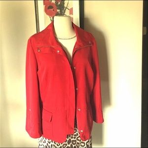 CHAUS size 12 Red Jacket